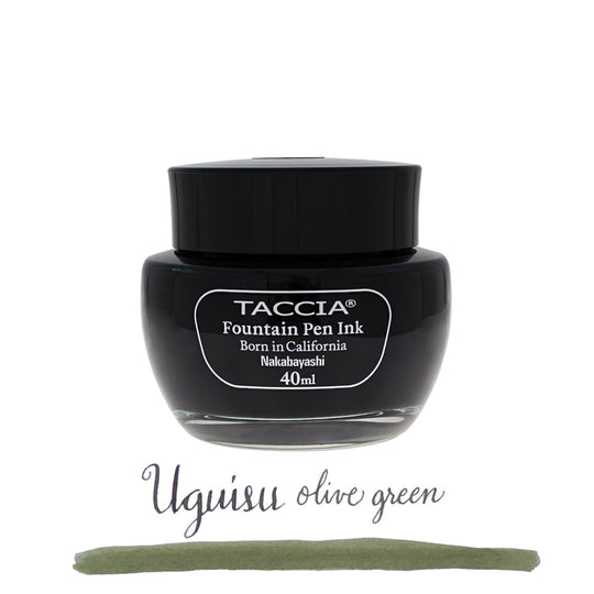 Taccia Bottled Ink in Uguisu Olive Green - 40 mL