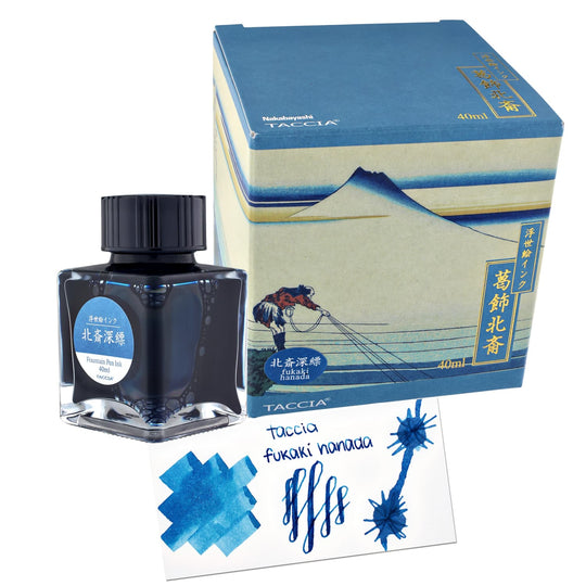 Taccia Hokusai-Fukakihanda (Light Blue) Bottled Ink - 40 mL
