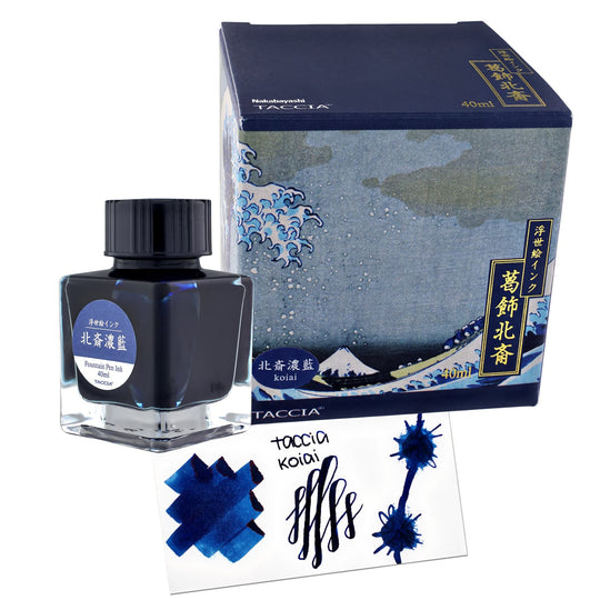 Taccia Hokusai-Koiai (Dark Indigo) Bottled Ink - 40 mL
