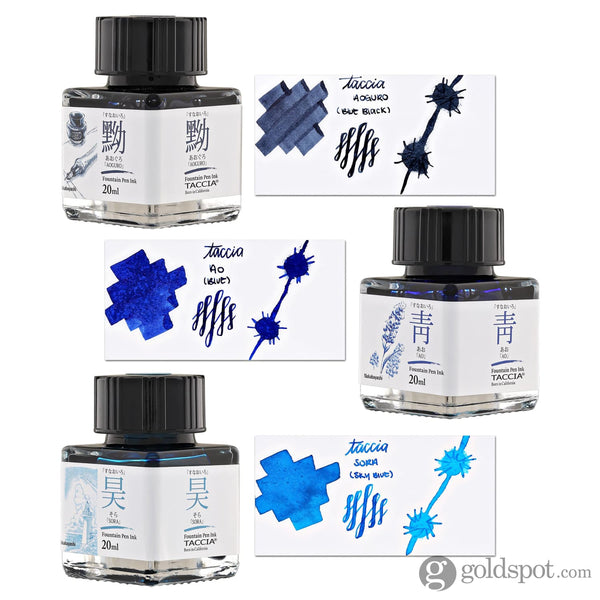 Taccia Mini Bottled Ink Set in Basic Blue - 20mL Bottled Ink