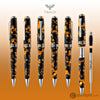 Tibaldi N60 Ballpoint Pen in Amber Yellow with Palladium Trim Ballpoint Pen
