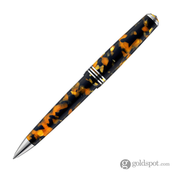 Tibaldi N60 Ballpoint Pen in Amber Yellow with Palladium Trim Ballpoint Pen