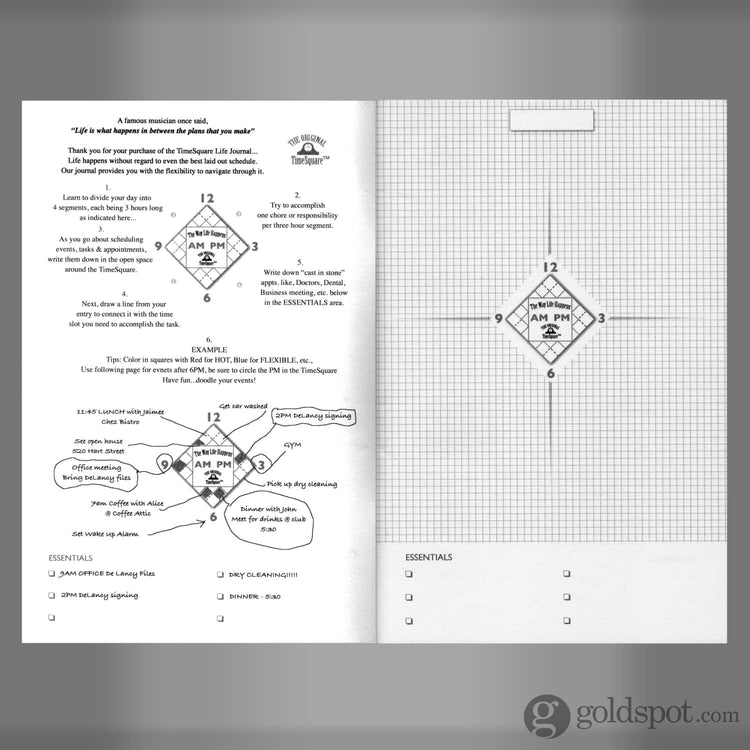 Timesquare Life Journal with Time Management Design Notebook - Pack of 2 Notebook