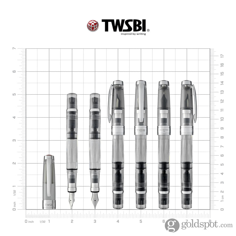 TWSBI Diamond 580 Fountain Pen in Clear Demonstrator Fountain Pen