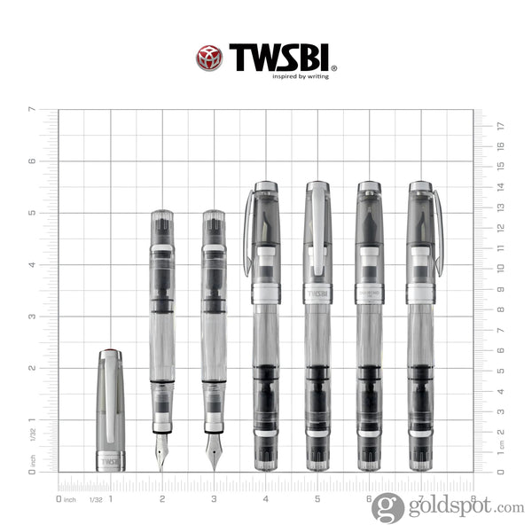 TWSBI Diamond 580 Fountain Pen in Clear Demonstrator Fountain Pen