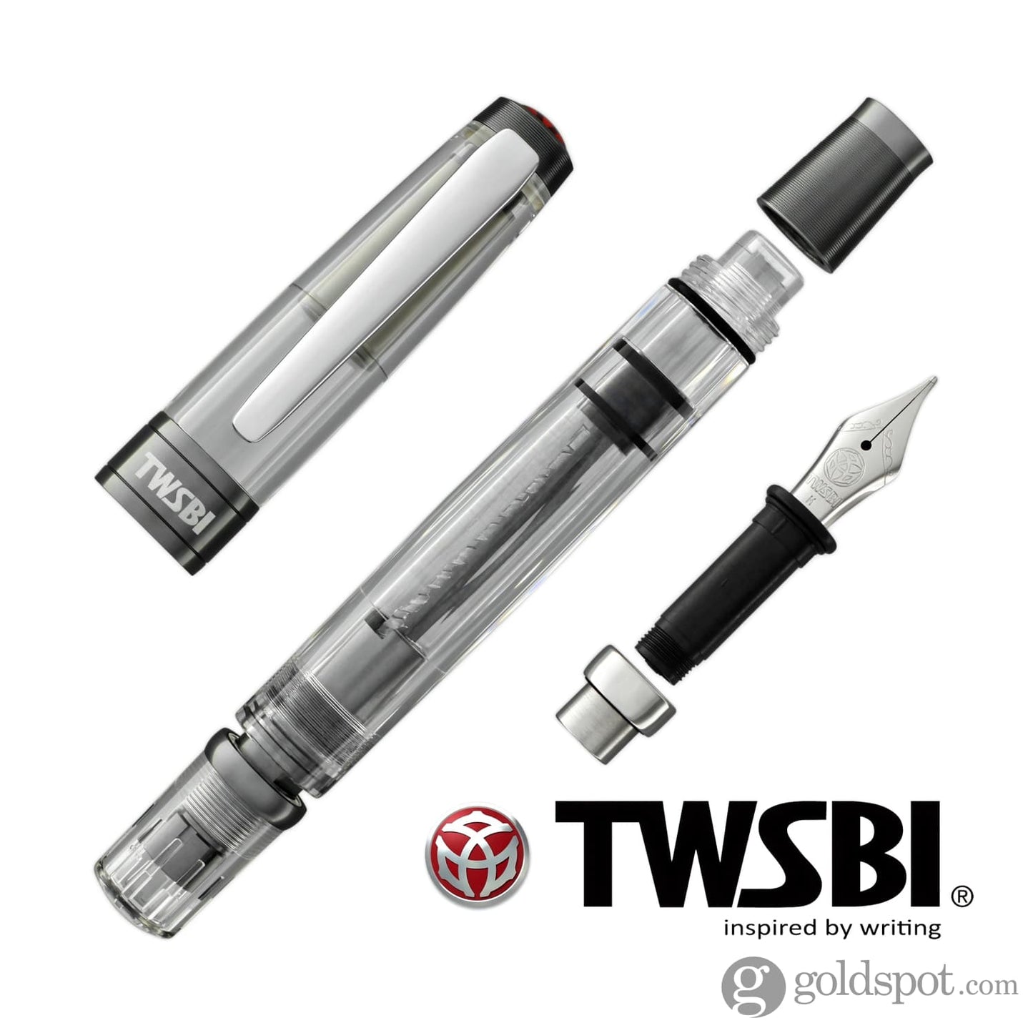 TWSBI Diamond 580ALR Fountain Pen in Nickel Gray Fountain Pen