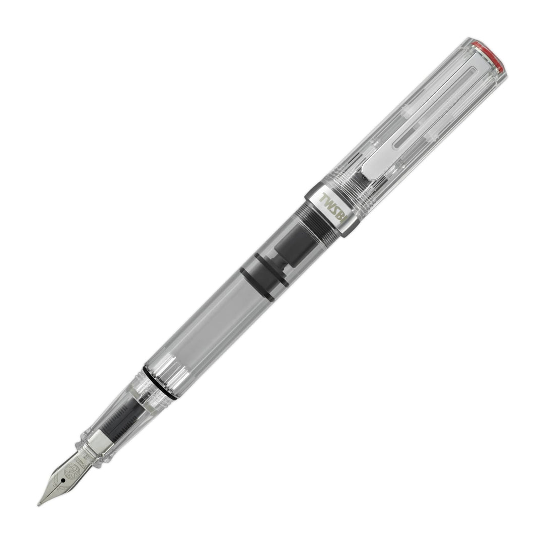 Stylo Plume TWSBI Eco - Noir - Plume M - Recharge à Piston - Transparent