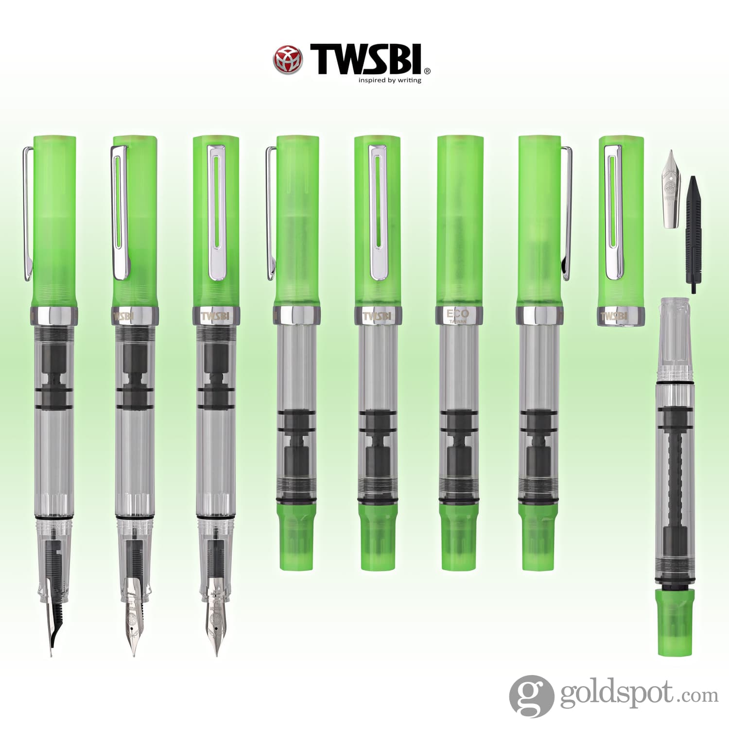 TWSBI Eco Fountain Pen - Glow Green - Extra-Fine