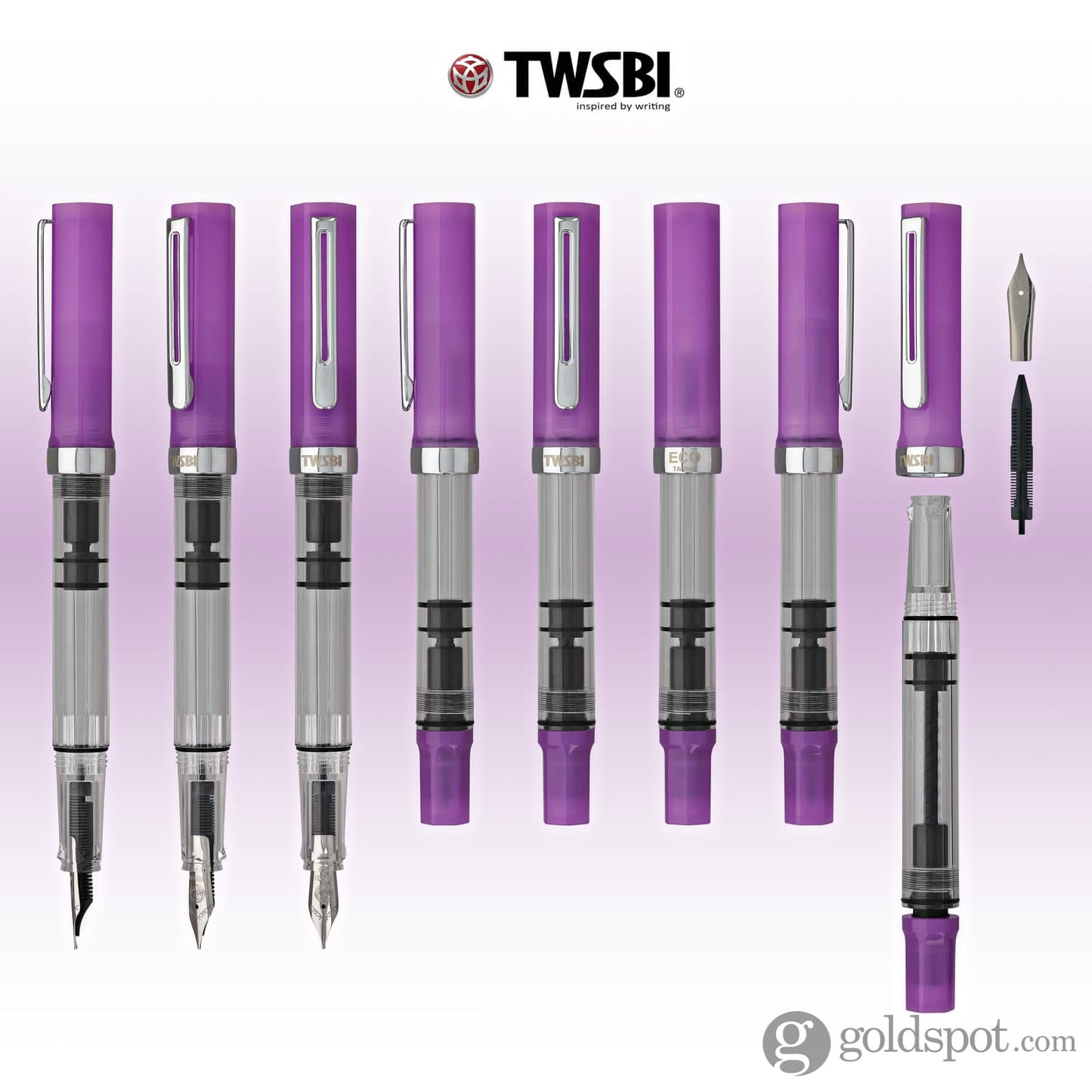 TWSBI Eco Fountain Pen in Glow Purple Fountain Pen