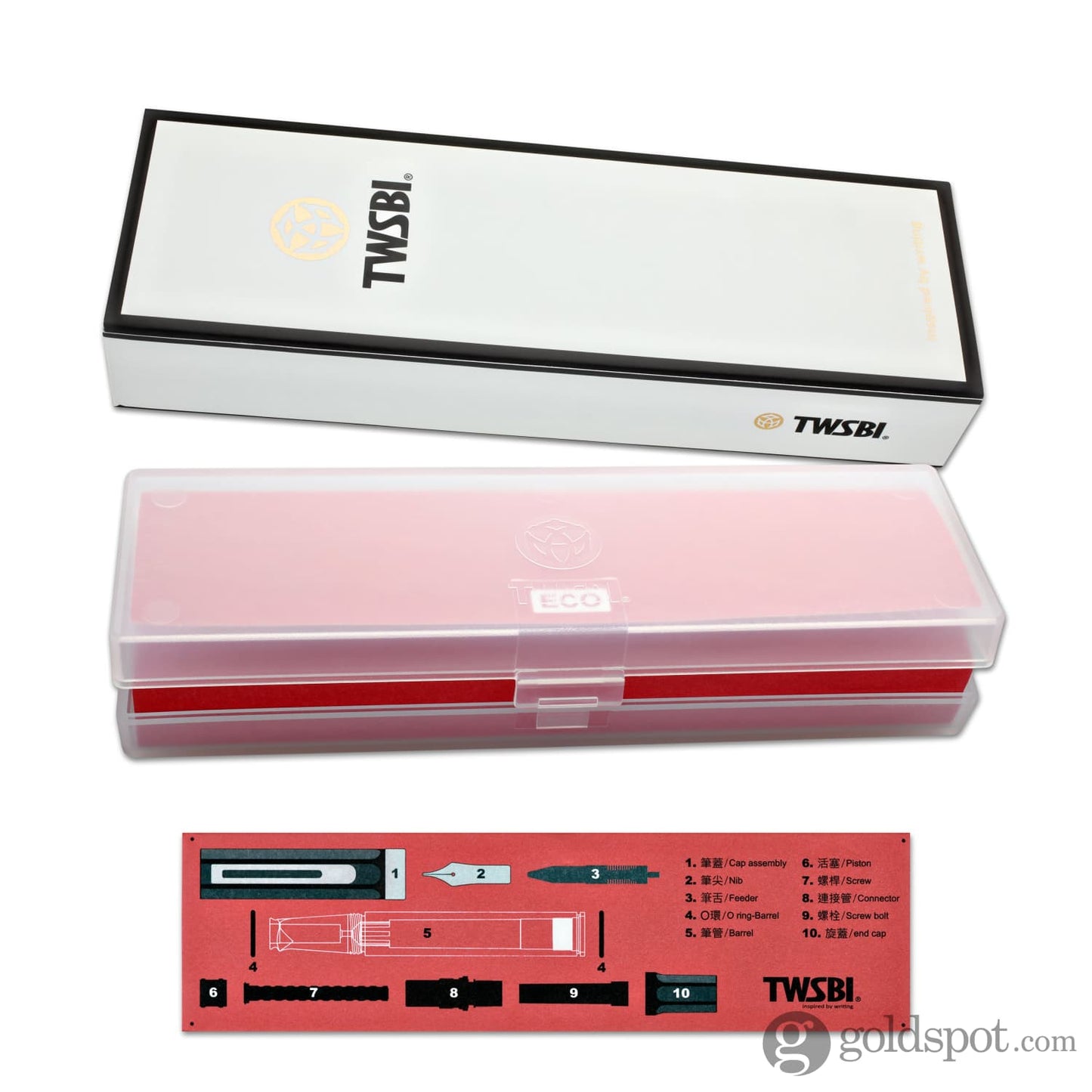 TWSBI Eco Fountain Pen in White Rose Gold Fountain Pen