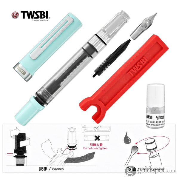 TWSBI Eco-T Fountain Pen in Mint Blue Special Edition Fountain Pen