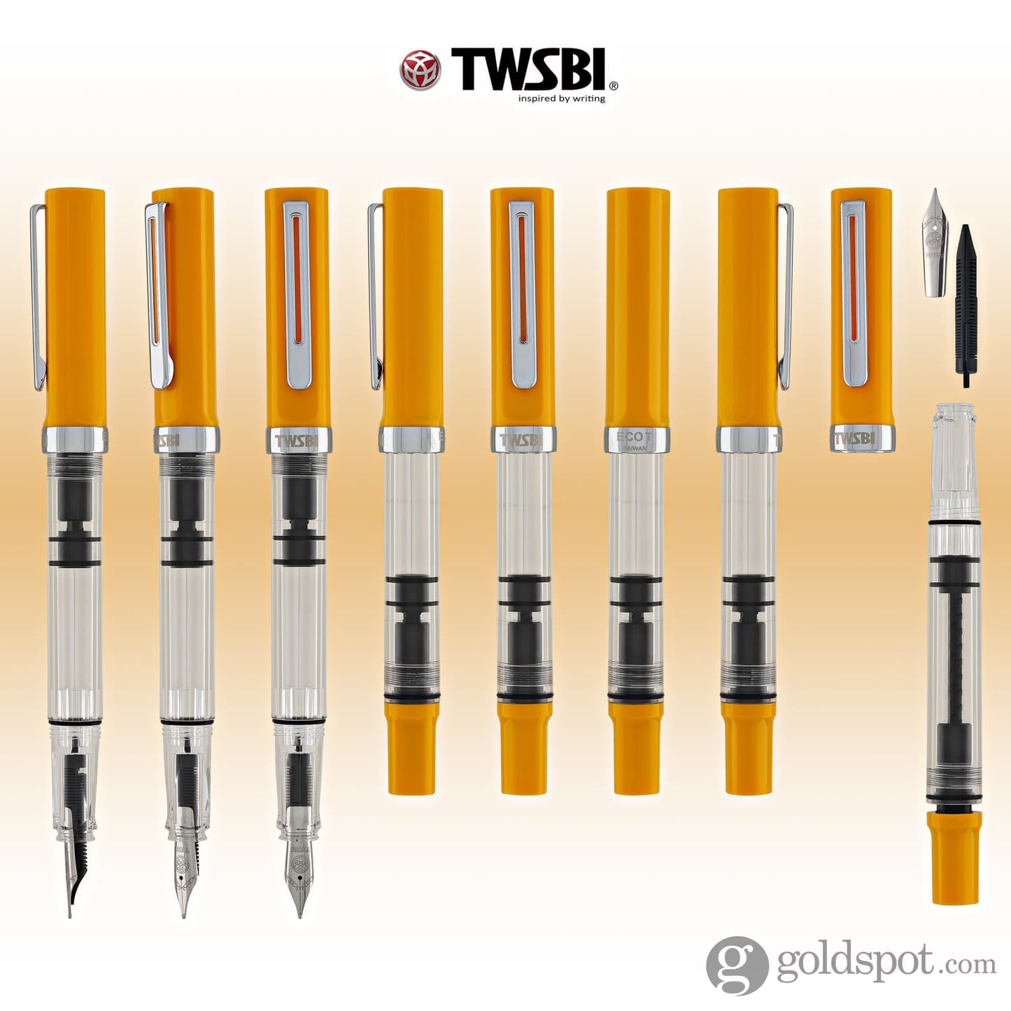 TWSBI Eco-T Fountain Pen in Saffron Fountain Pen