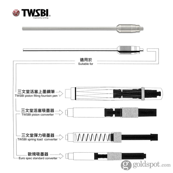 TWSBI Pipe Extension for Filling Fountain Pens Accessory