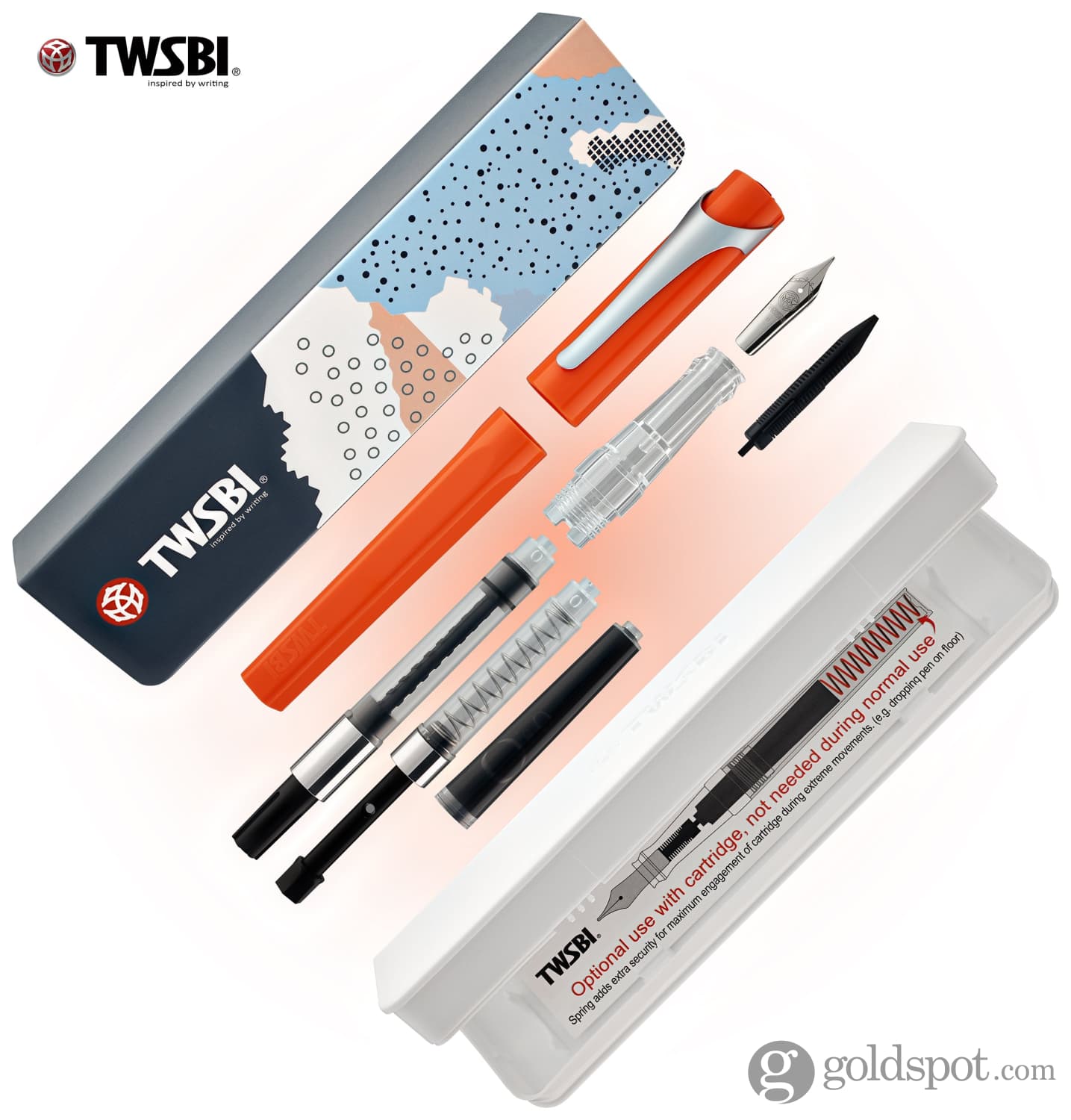 TWSBI Swipe Fountain Pen in Salmon Fountain Pen