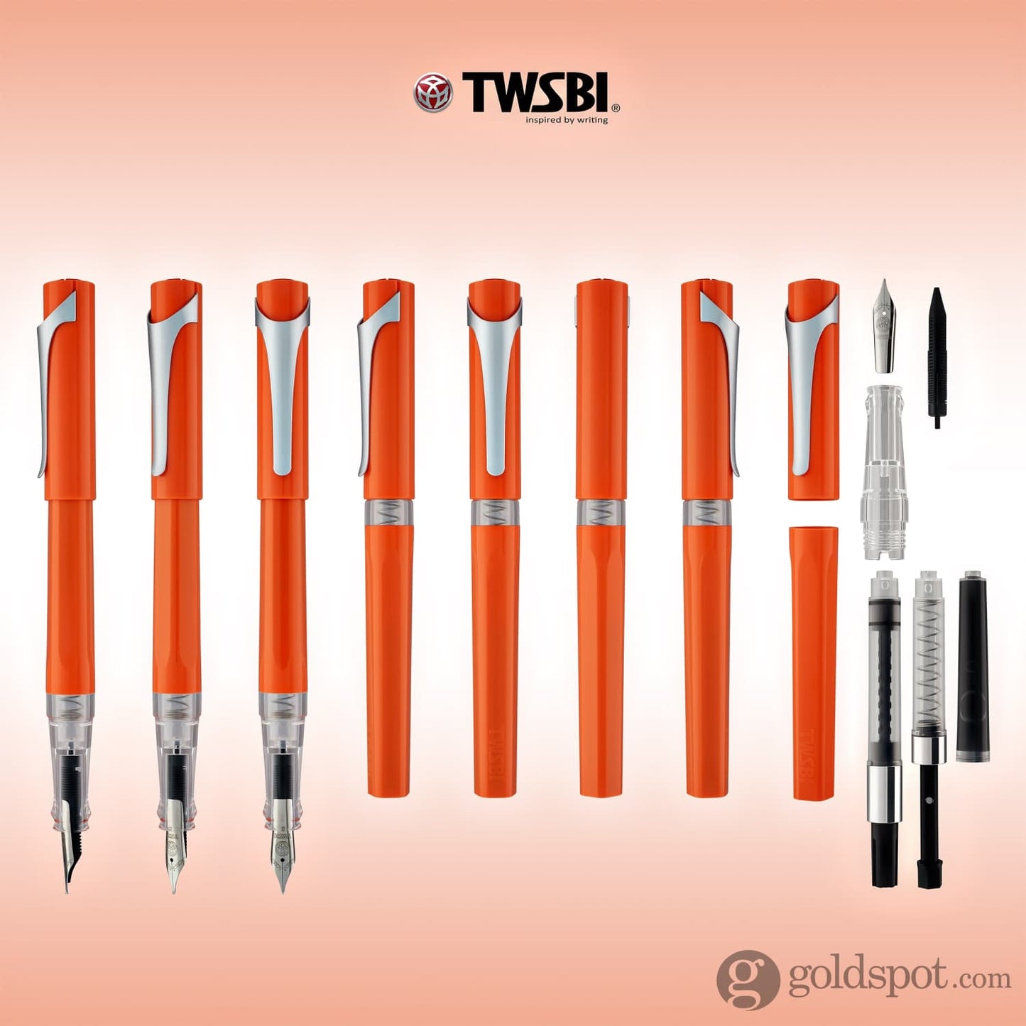 TWSBI Swipe Fountain Pen in Salmon Fountain Pen