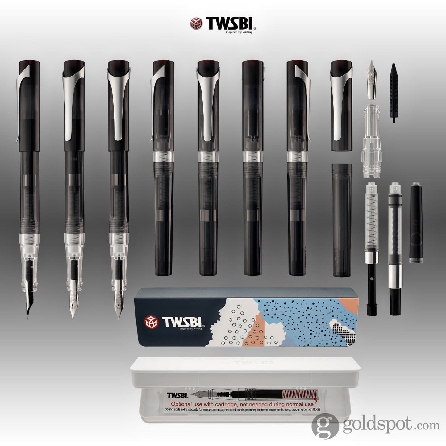 TWSBI Swipe Fountain Pen in Smoke Fountain Pen