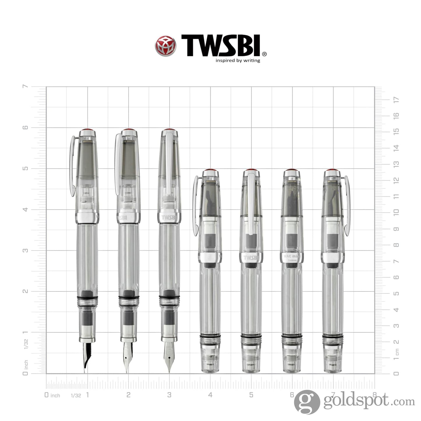 TWSBI Vac Mini Fountain Pen in Clear Demonstrator Fountain Pen
