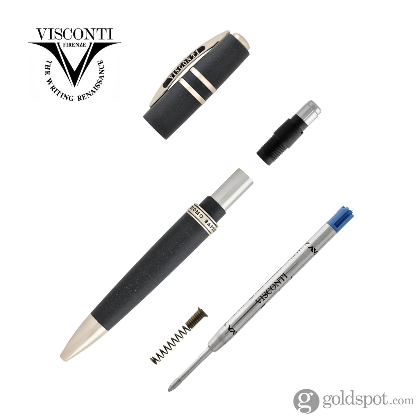 Visconti Homo Sapiens Ballpoint Pen in Lava Black with Bronze Trim Ballpoint Pen