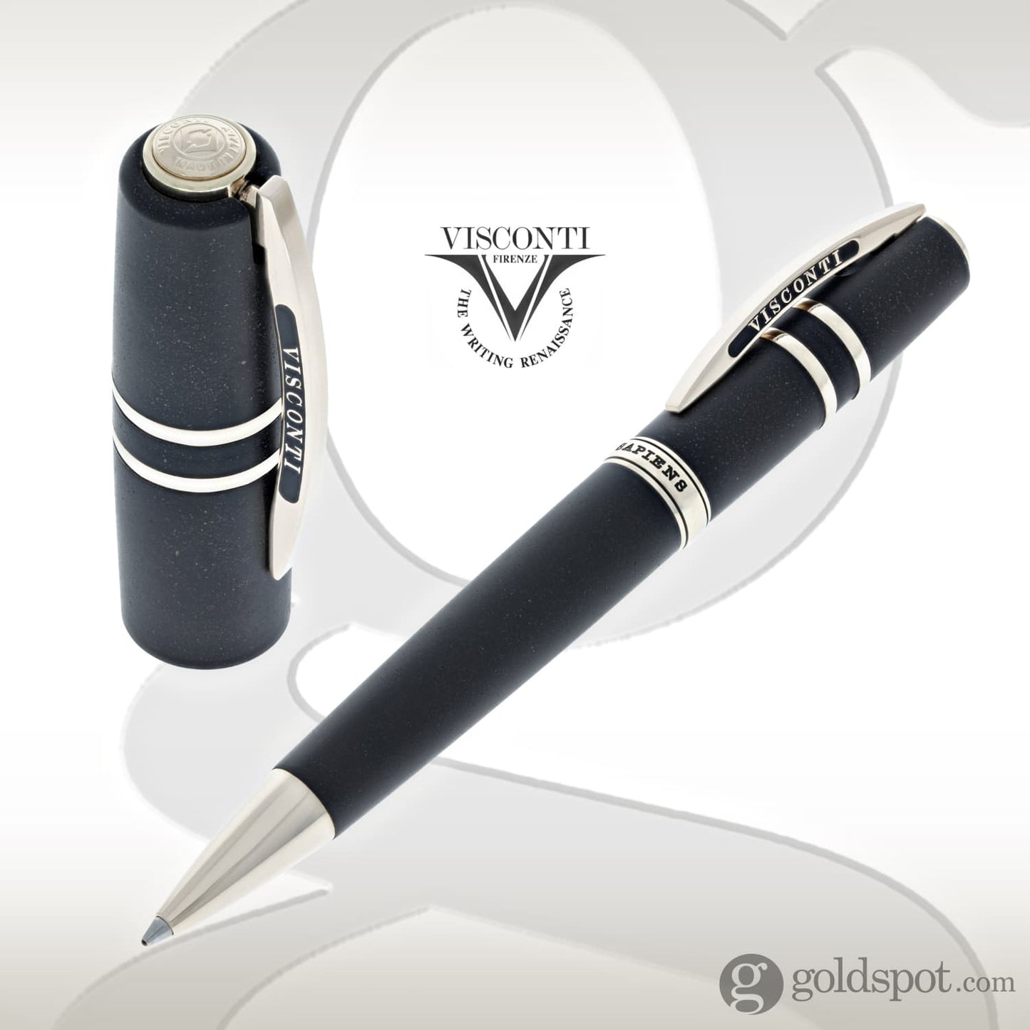 Visconti Homo Sapiens Ballpoint Pen in Lava Black with Bronze Trim Ballpoint Pen