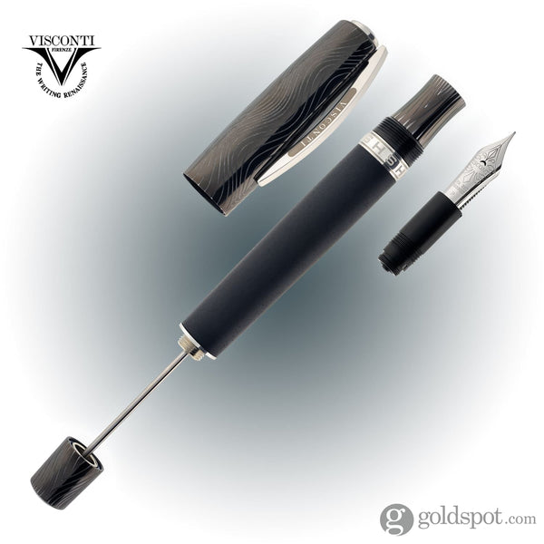 Visconti Homo Sapiens Evolution Fountain Pen in Black and Silver - Medium Point Fountain Pen