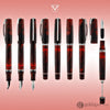 Visconti Medici Astral Fountain Pen in Stellar Red with Palladium Trim Fountain Pen