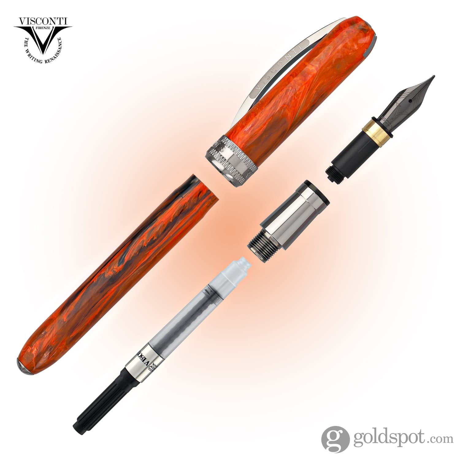 Visconti Rembrandt-S 2022 Fountain Pen in Orange - Goldspot Pens