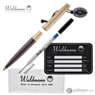 Waldmann Tuscany Ballpoint Pen in Chocolate with Rose Gold Ballpoint Pen