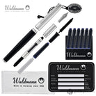 Waldmann Tuscany Fountain Pen in Black Lacquer with Sterling Silver Steel Nib Fountain Pen