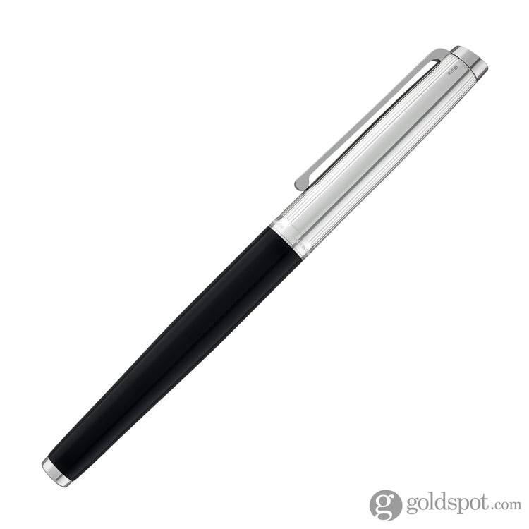 Waldmann Tuscany Fountain Pen in Black Lacquer with Sterling Silver Steel Nib Fountain Pen