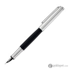 Waldmann Tuscany Fountain Pen in Black Lacquer with Sterling Silver Steel Nib Fountain Pen