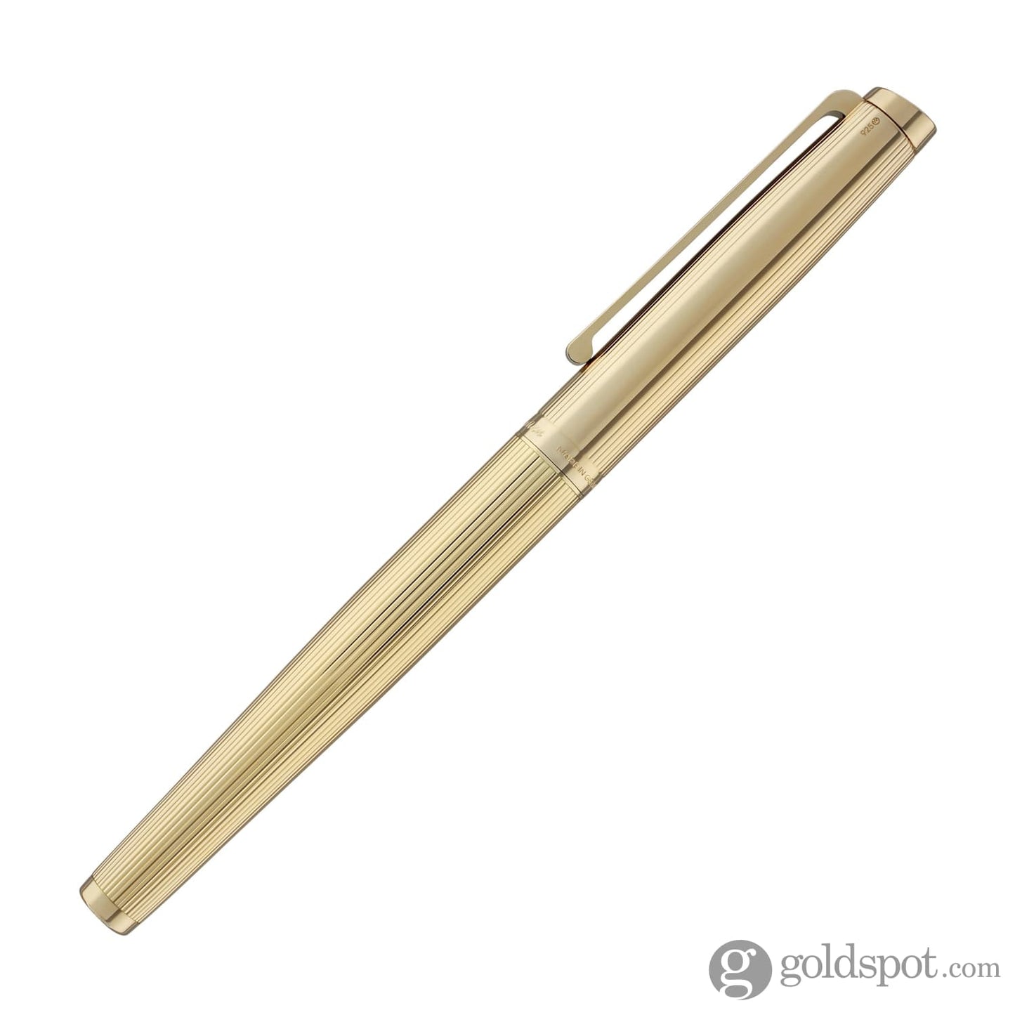 Waldmann Tuscany Fountain Pen in Gold-Plated Sterling Silver Steel Nib Fountain Pen
