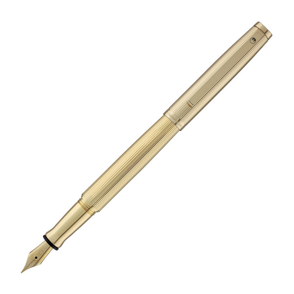 Waldmann Tuscany Fountain Pen in Gold-Plated Sterling Silver Steel Nib Fountain Pen