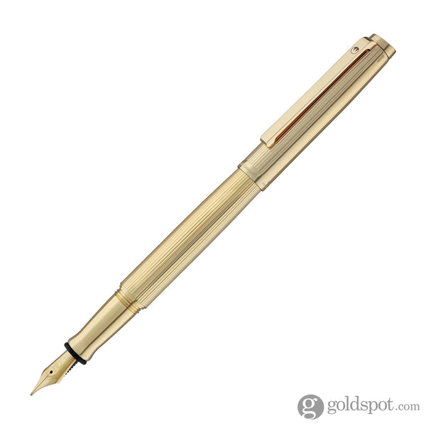 Waldmann Tuscany Fountain Pen in Gold-Plated Sterling Silver Steel Nib Fountain Pen