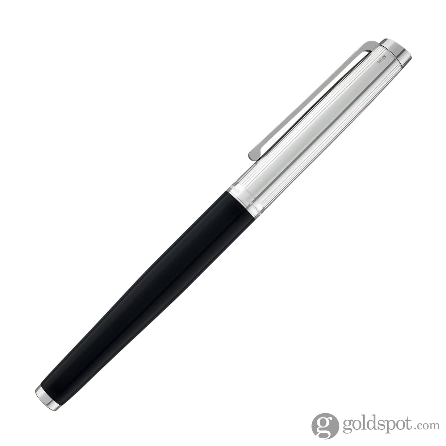 Waldmann Tuscany Rollerball Pen in Black Lacquer with Sterling Silver Rollerball Pen