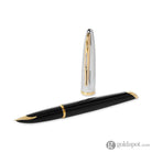 Waterman Carene Fountain Pen in Deluxe Black with Gold Trim - 18K Gold Fine Point Fountain Pen