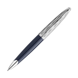 Waterman Carene L’Essence du Bleu Ballpoint Pen in Metal & Blue Lacquer