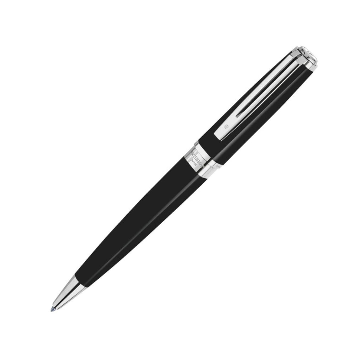 Waterman Exception Ballpoint Pen in Slim Black with Silver Trim
