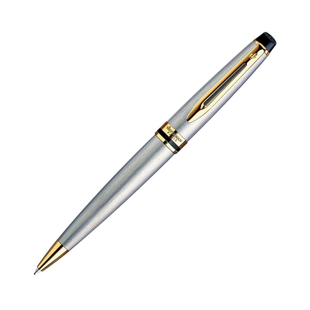 Waterman Expert Ballpoint Pen in Stainless Steel with Gold Trim Ballpoint Pen