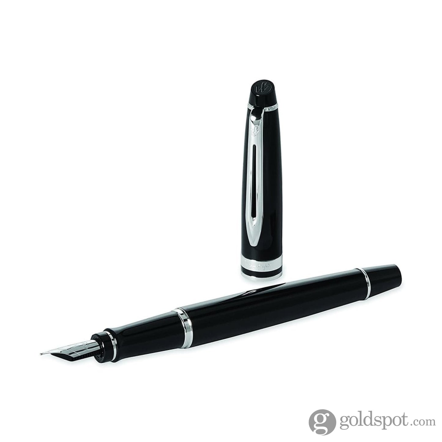 Waterman Expert Fountain Pen in Black with Chrome Trim Fountain Pen