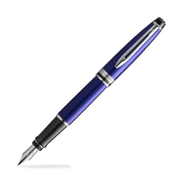Waterman Expert Fountain Pen in Blue with Chrome Trim Fountain Pen