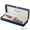 Waterman Expert Fountain Pen in Red with Chrome Trim Rollerball Pen