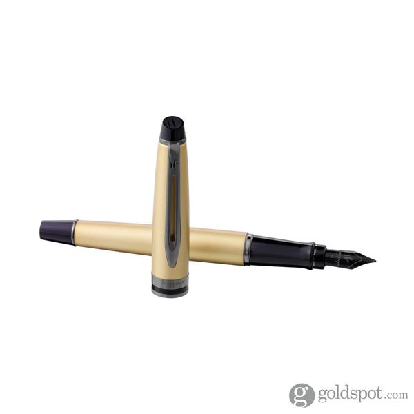 Waterman Expert III Fountain Pen in Metallic Gold with Ruthenium Trim - Special Edition Fountain Pen
