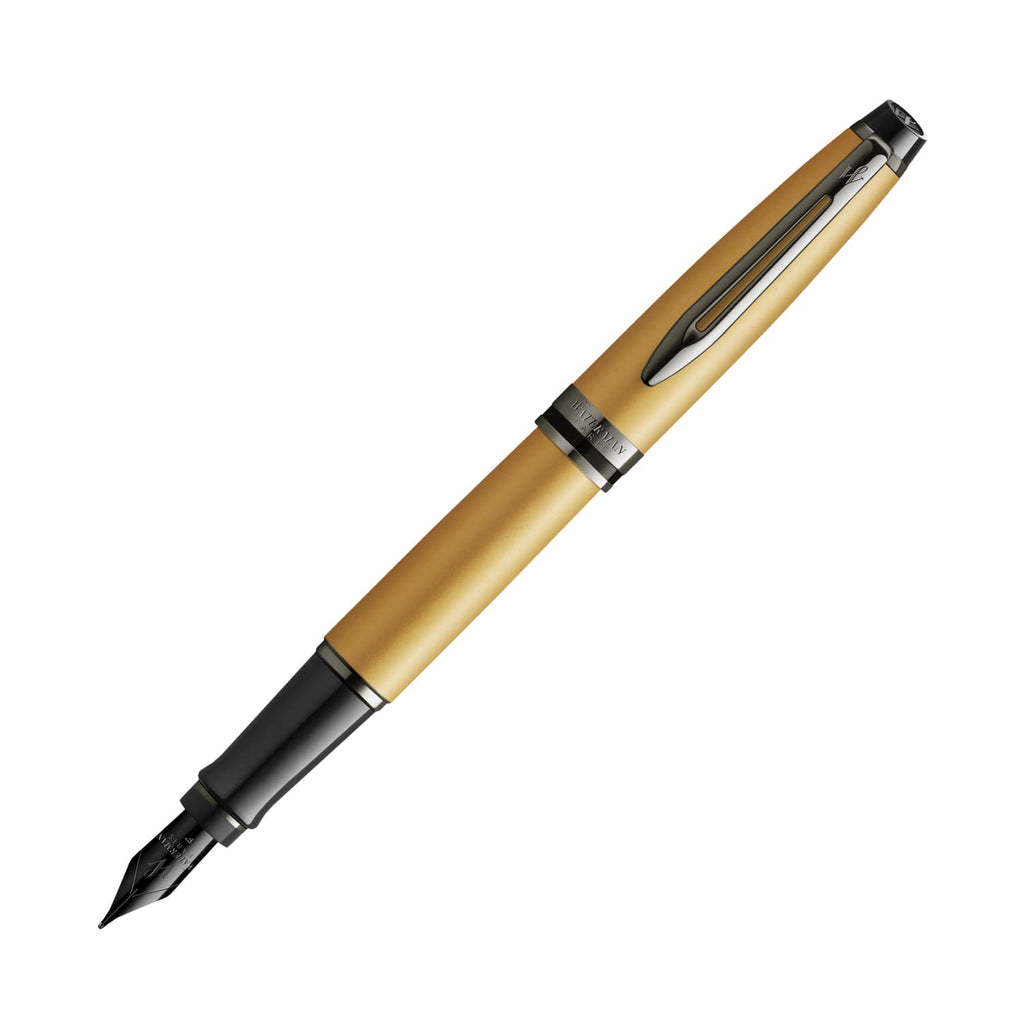 Waterman Expert III Fountain Pen in Metallic Gold with Ruthenium Trim - Special Edition Fountain Pen