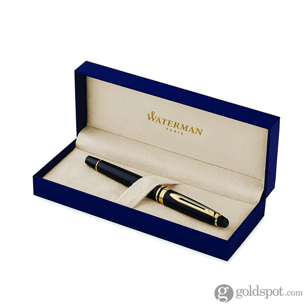Waterman Expert Rollerball Pen in Black with Gold Trim Rollerball Pen