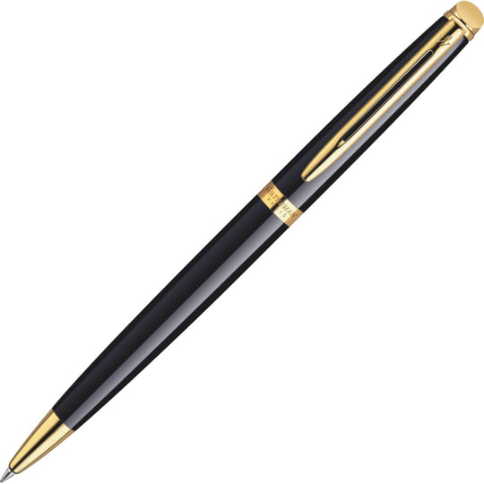 Waterman Hemisphere Ballpoint Pen in Black with Gold Trim