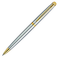 Waterman Hemisphere Ballpoint Pen in Stainless Steel with Gold Trim