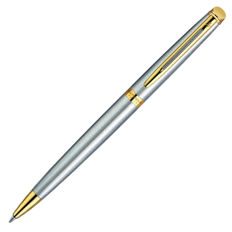 Waterman Hemisphere Ballpoint Pen in Stainless Steel with Gold Trim Ballpoint Pen
