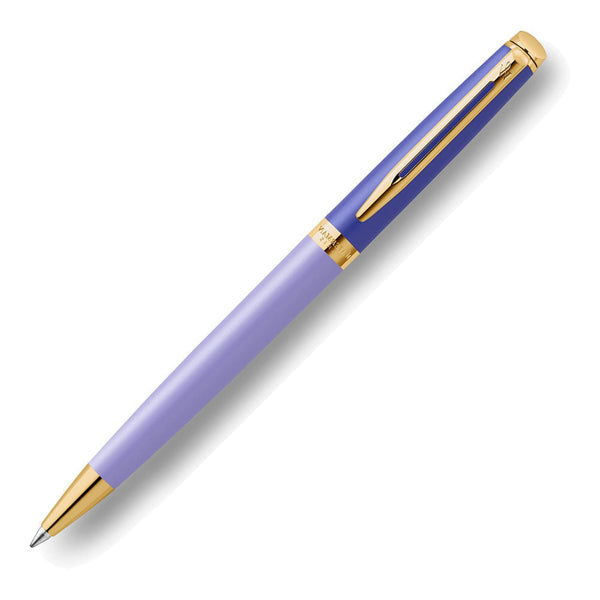 Waterman Hemisphere Colour Blocking Ballpoint Pen in Metal and Purple Lacquer with Gold Trim Ballpoint Pen
