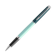Waterman Hemisphere Color Blocking Rollerball Pen in Metal and Green Lacquer with Chrome Trim