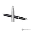 Waterman Hemisphere Fountain Pen in Matte Stainless Steel with Black Lacquer and Chrome Trim Fountain Pen